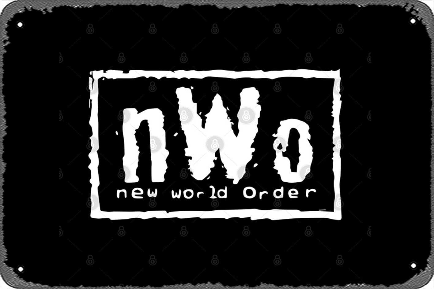 Zuhhgii Retro Tin Sign nWo - new world order - pro wrestling